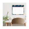 Blue Sky Day Designer Academic Year Wall Calendar, 15x12, Navy/Floral, 2019-2020 107934